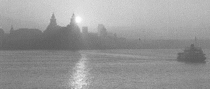 Liverpool and the River Mersey, at sunrise